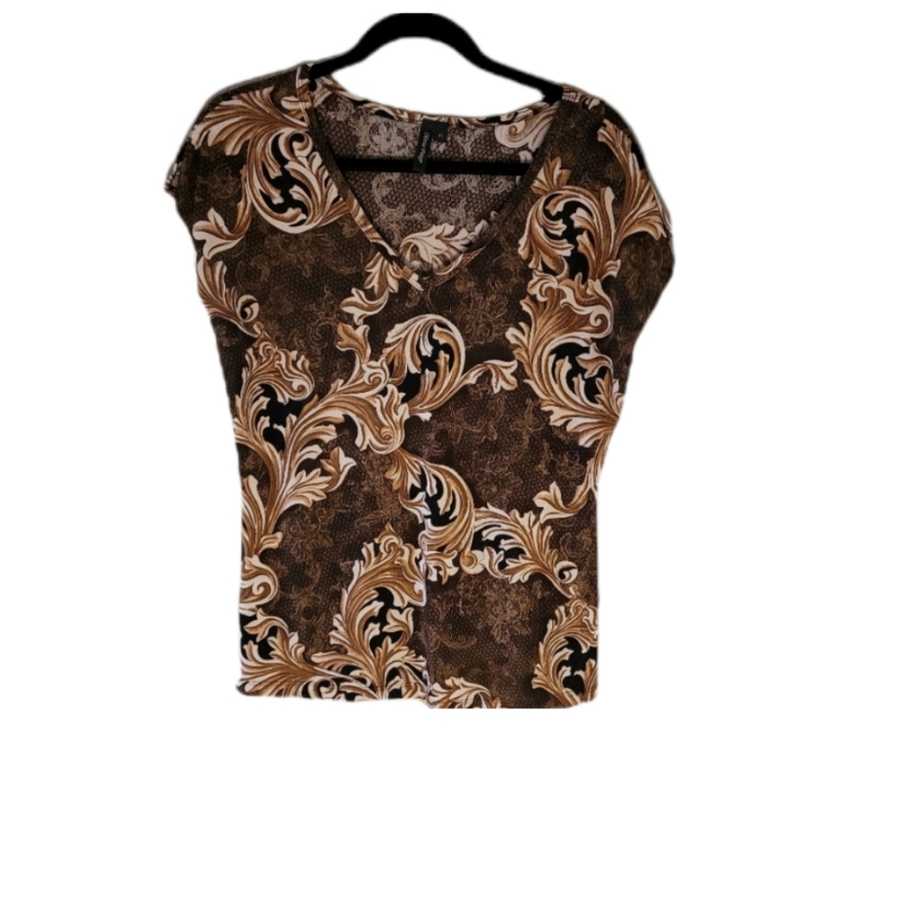 Olivia Paige brown Paisley print blouse
